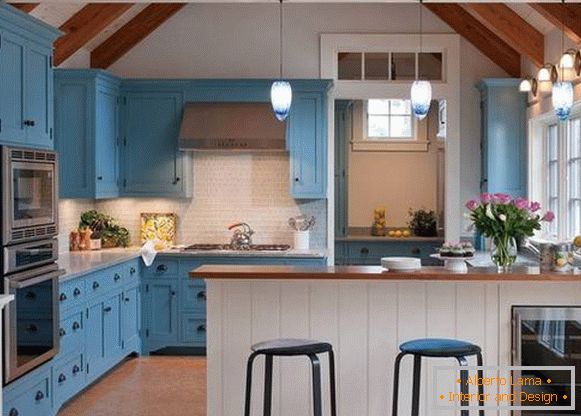 Стилски сина кујна во внатрешноста