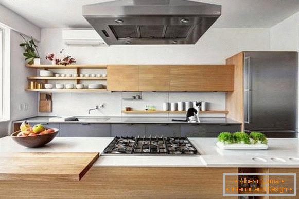 Модерен дизајн на приватна куќа кујна