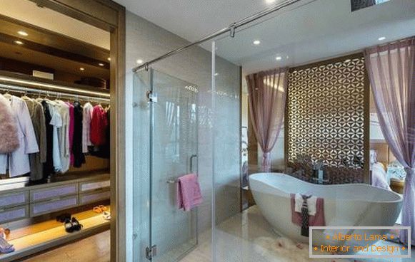 Приватни куќа - дизајн на бања и гардероба