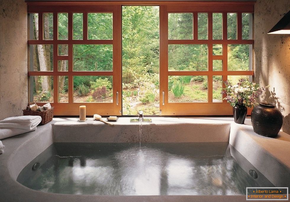 Внатрешност во бања в японском стиле