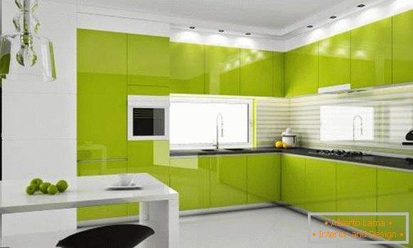 модерна зелена кујна